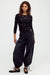 Free People Night Shift Layering Top in Black — Full-body view