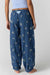 Free People On Repeat PJ Pant in Blue Floral — Back view