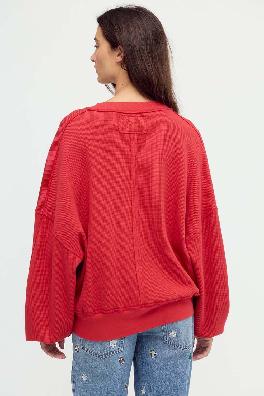 Free People Skyline Tee in Salsa — Back view