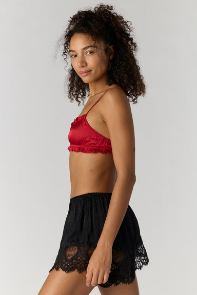 Free People Sleigh All Day Bralette in Luxe Red — Side view