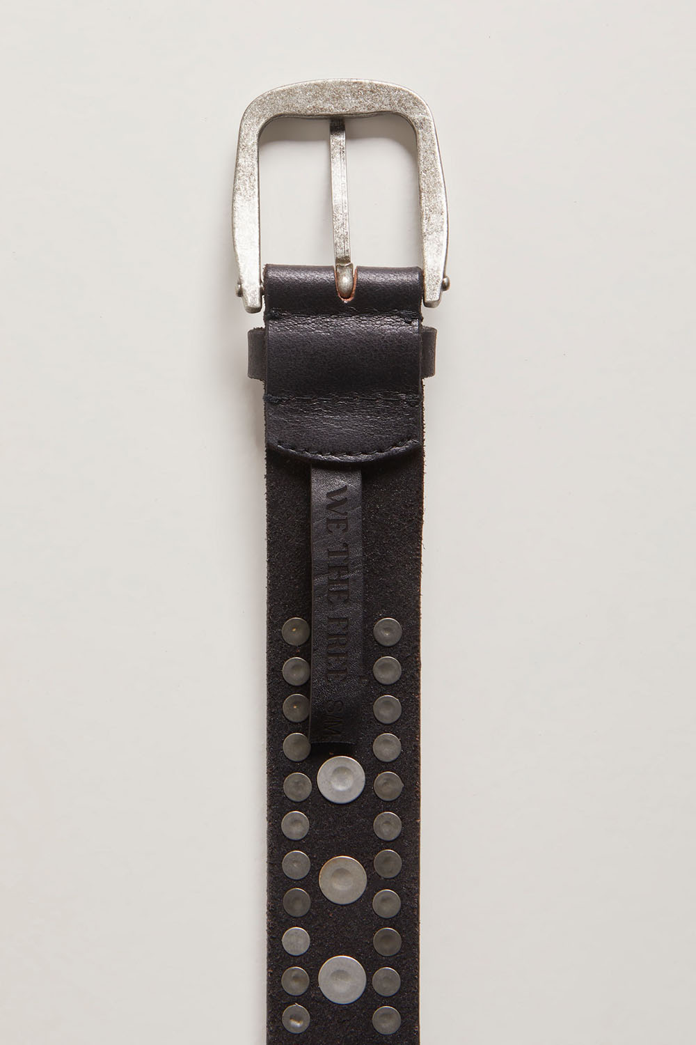 Free People Sola Stud Belt in Black — Buckle detail view