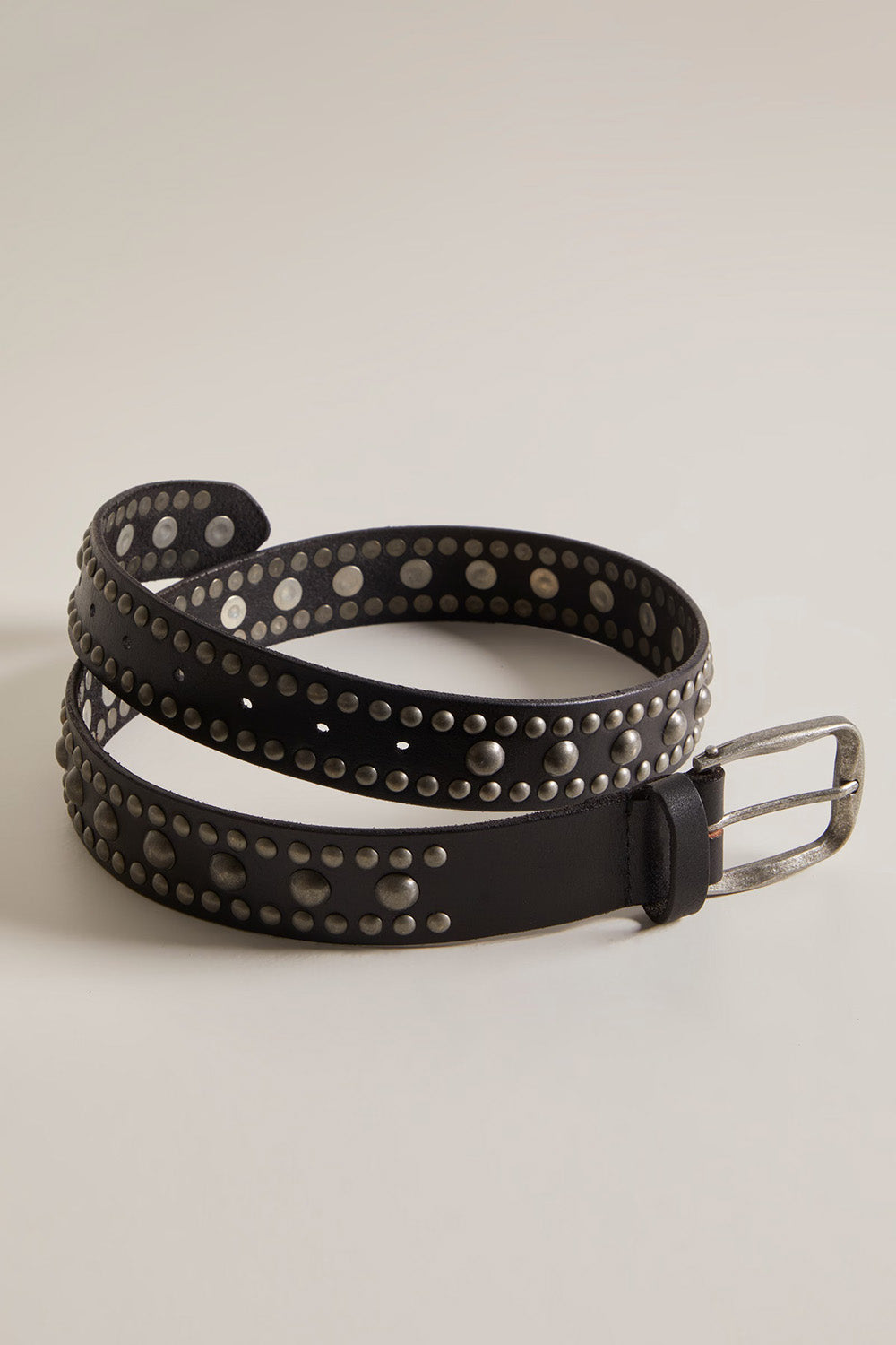 Free People Sola Stud Belt in Black — Flat-lay view