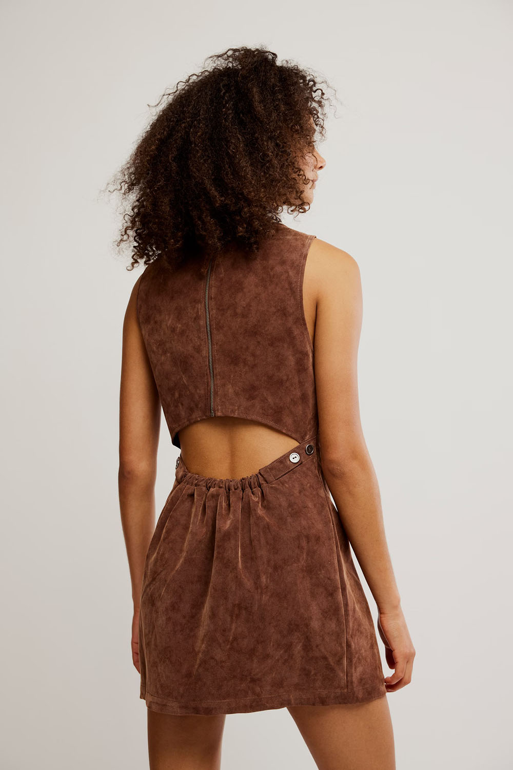 Free People - Atlas Suede Mini - Chicory Coffee - Back