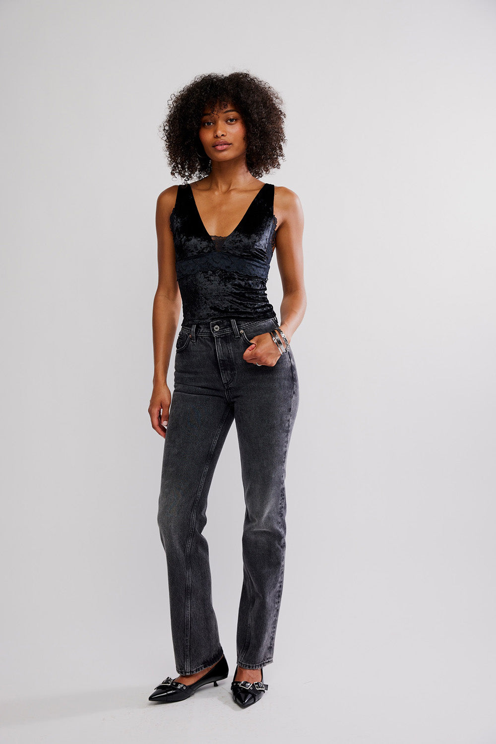 Free People - Bed of Roses Cami - Black