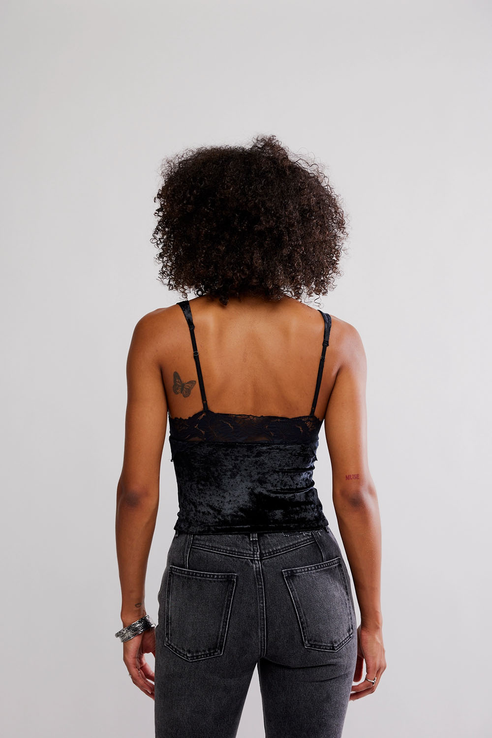 Free People - Bed of Roses Cami - Black - Back