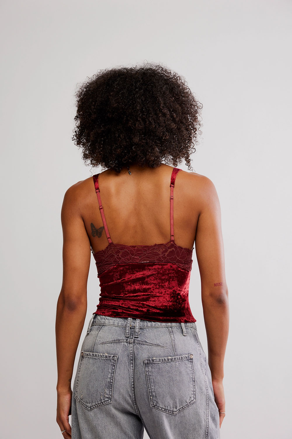 Free People - Bed of Roses Cami - Garnet Grotto - Back