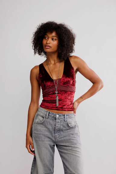 Free People - Bed of Roses Cami - Garnet Grotto - Front