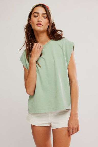 free people better muscle cameo green front