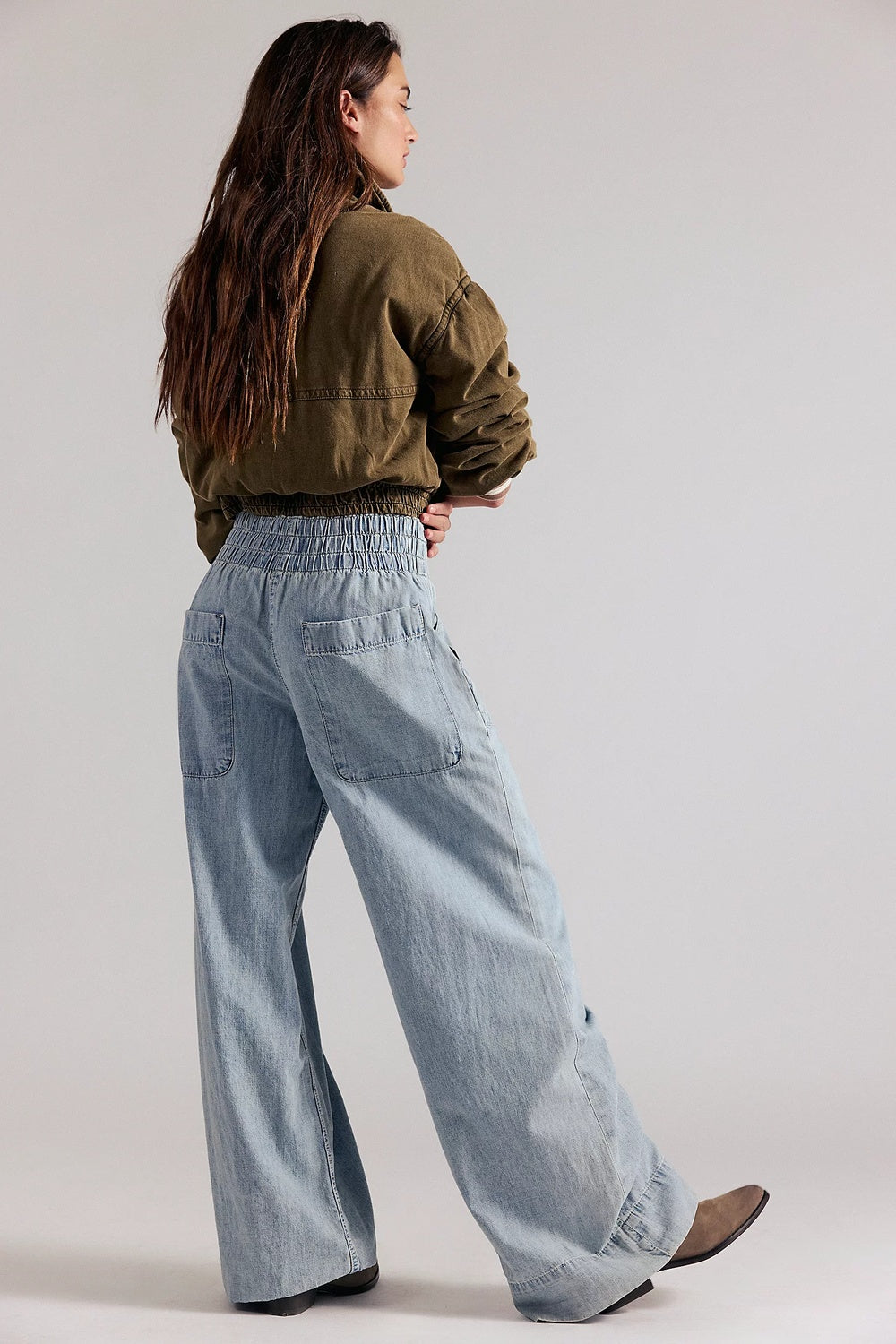 free people breezy denim pull on dusk back