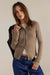 free people brunch girl zip up dusted cocoa front