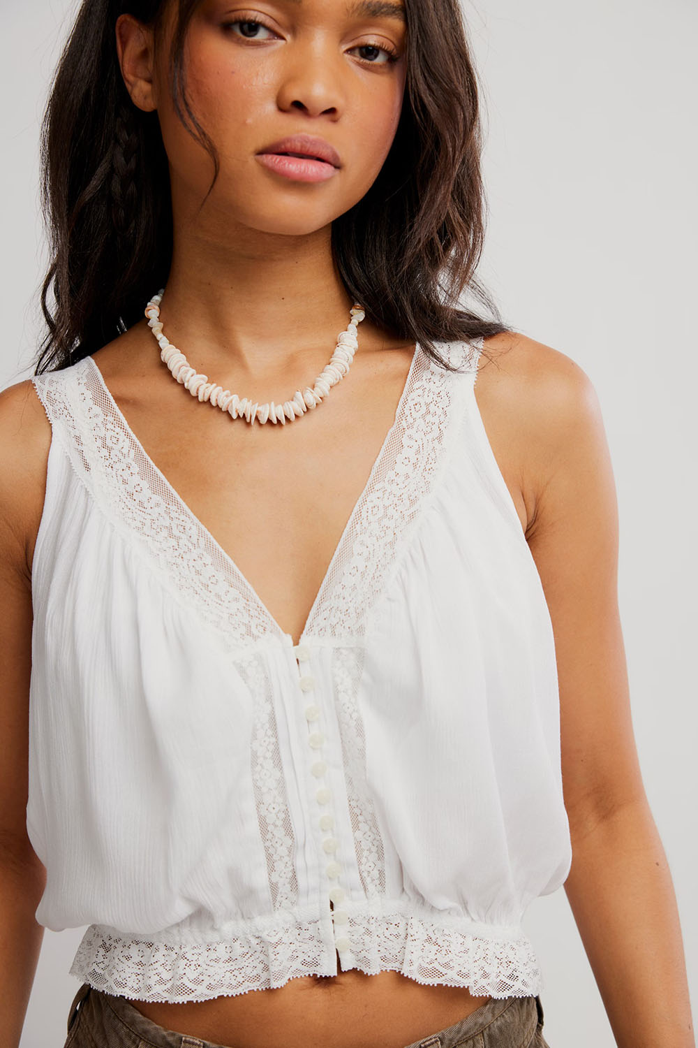 free people celeste tank clean ivory detail
