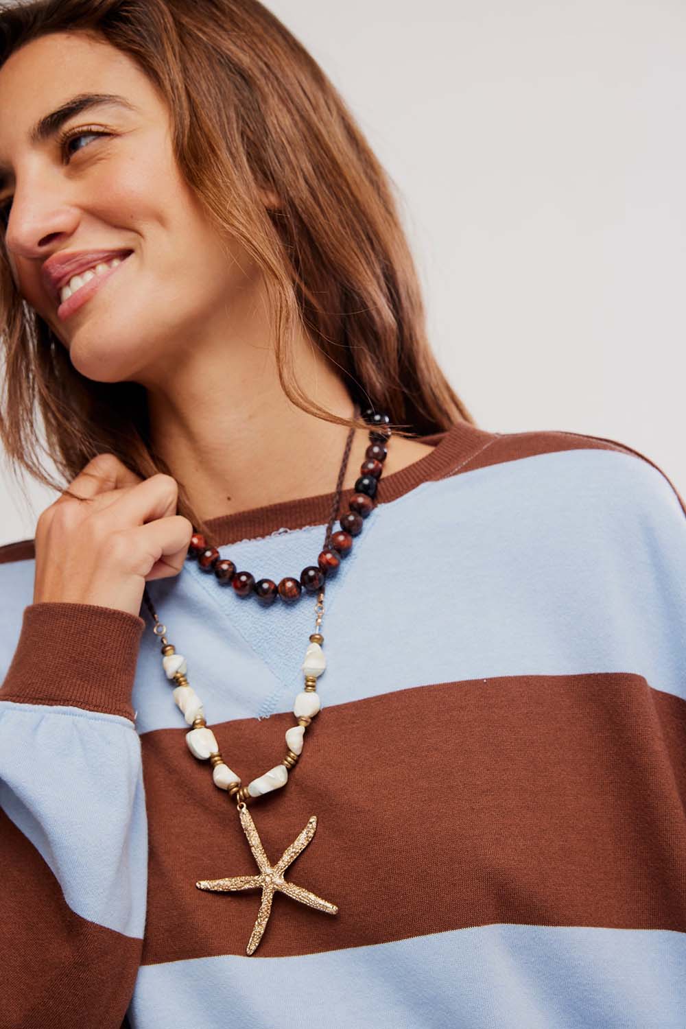 free people classic stripe crew wide periwinkle combo detail