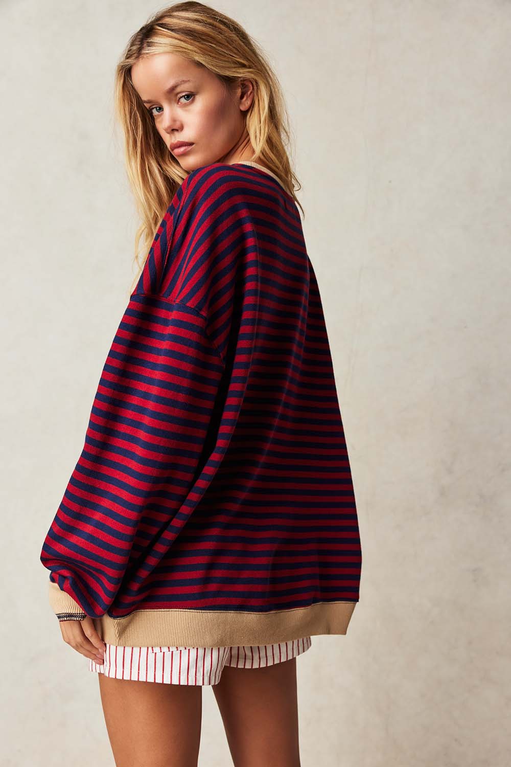 Free People - Classic Striped Crew - Nautical Combo - Back
