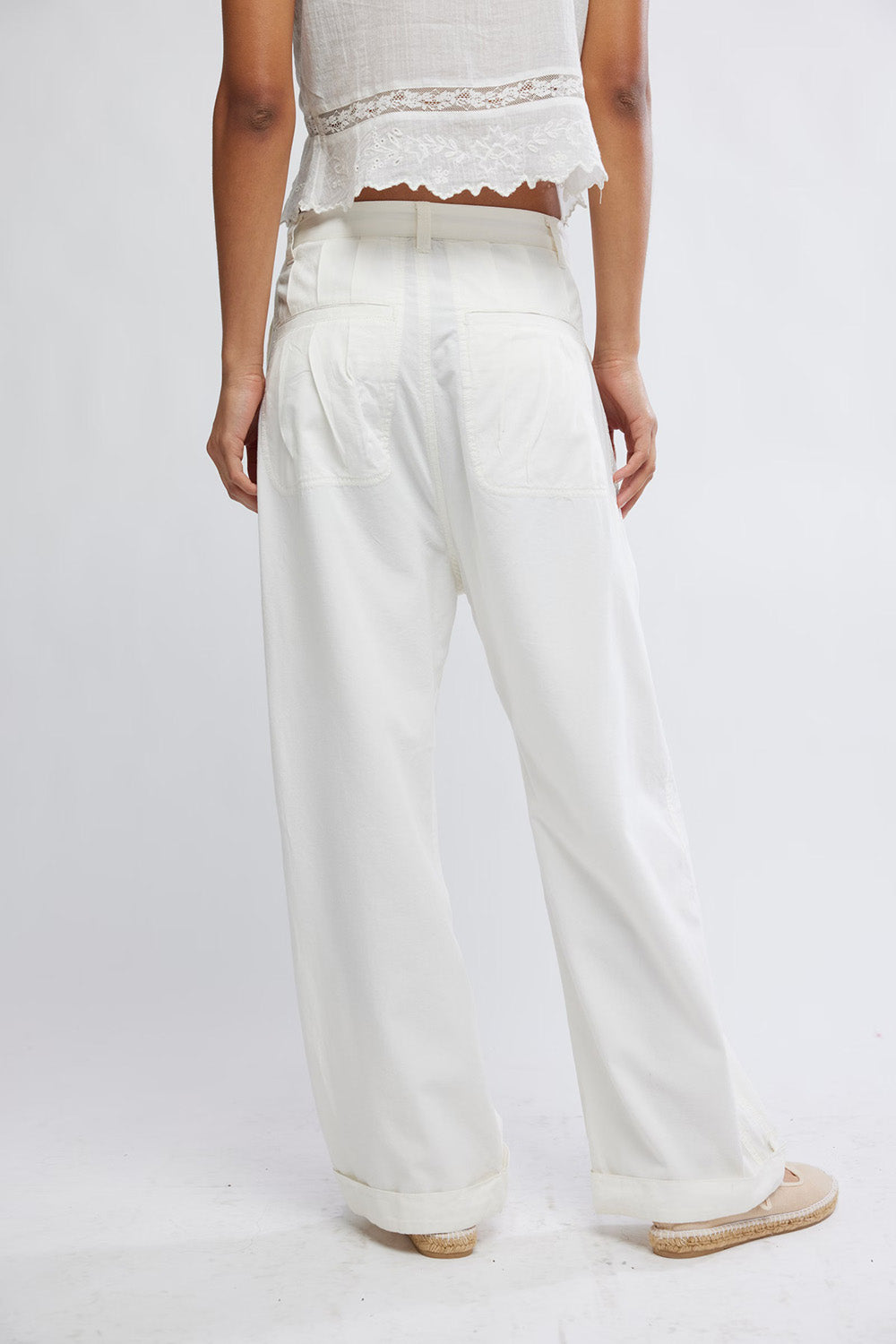 free people clover dropped trouser tofu back