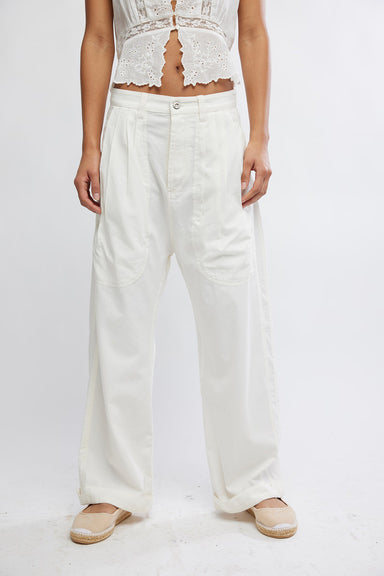 free people clover dropped trouser tofu front
