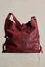 free people dallas distressed leather bag sandblast red