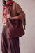free people dallas distressed leather bag sandblast red model