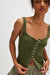Free People - End Game Pointelle Tank - Army - Detail