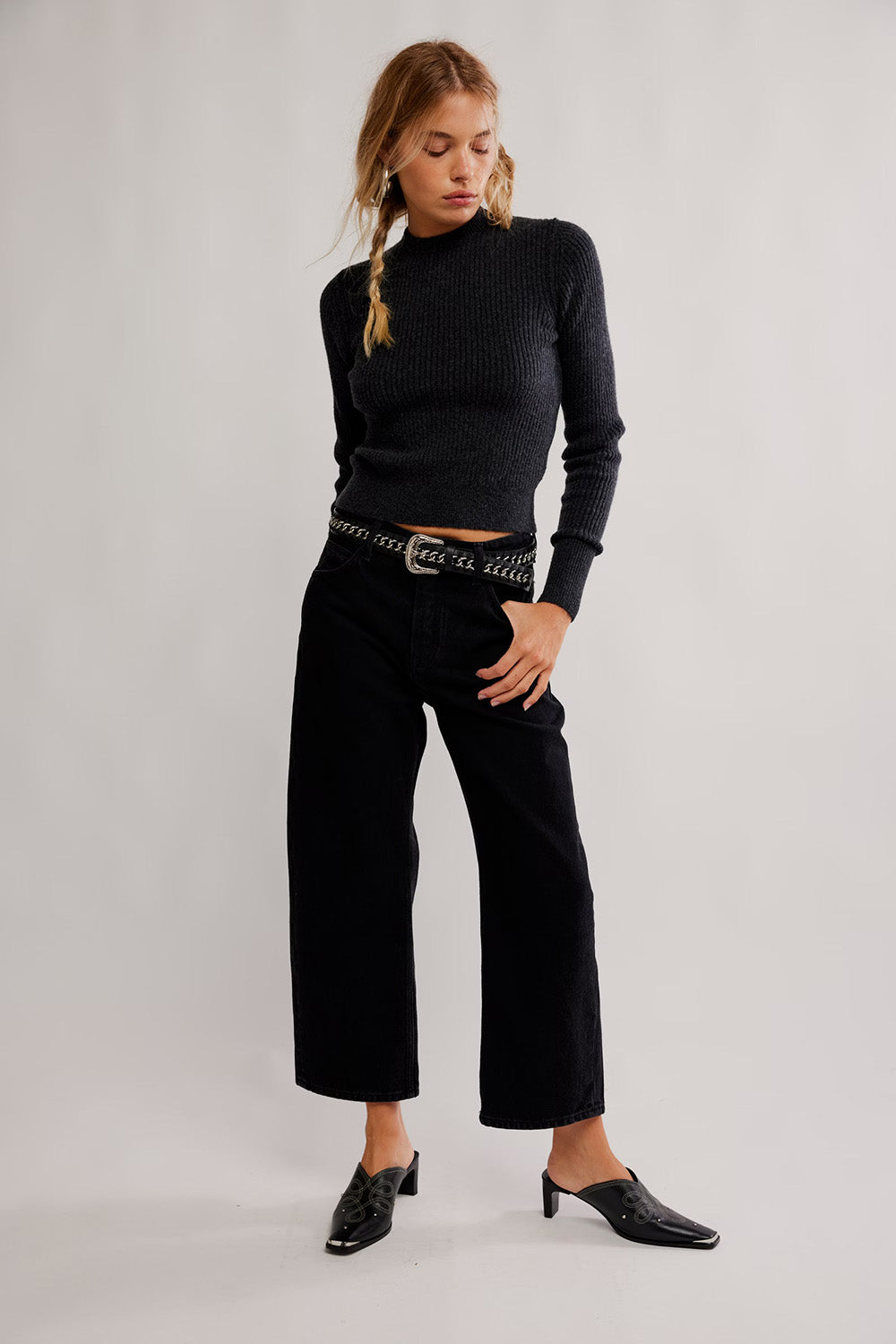 free people even after pullover charcoal 