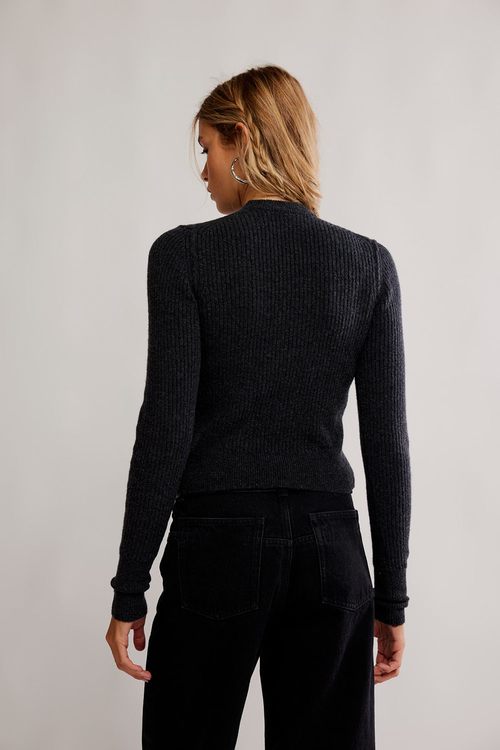 free people even after pullover charcoal back