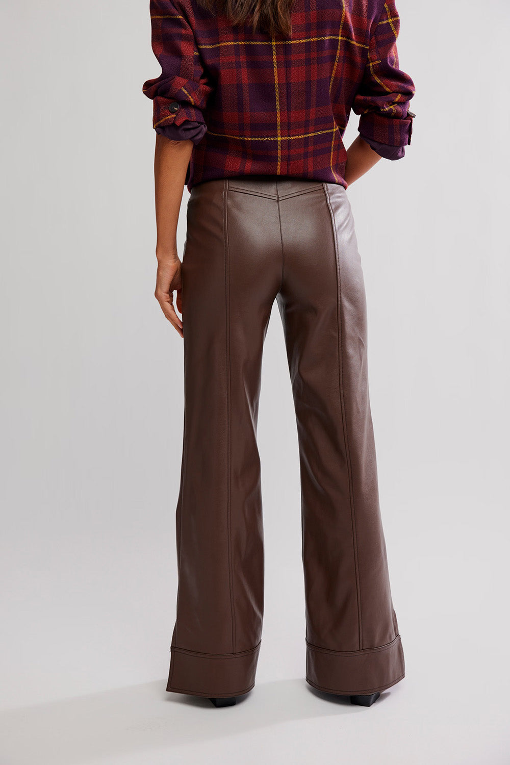 Free People - Glow Up Vegan Pant - Potting Soil - Back