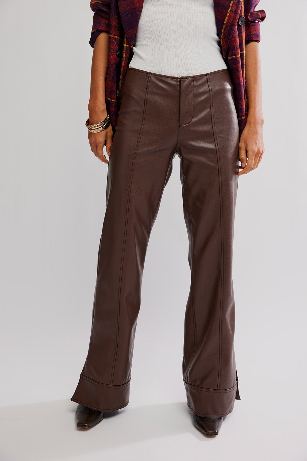 Free People - Glow Up Vegan Pant - Potting Soil - Front