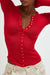 Free People - Going Places Cardi - Cherry Crush - Detail