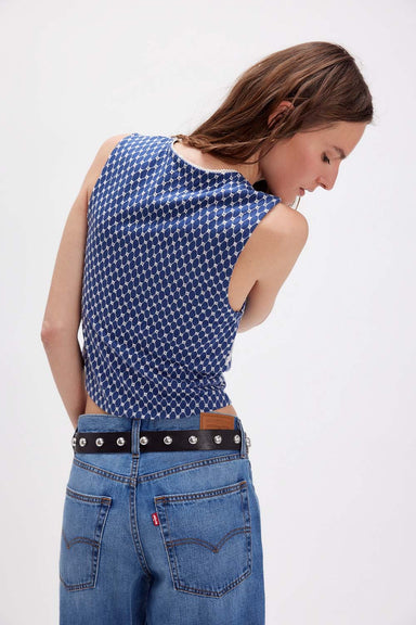 free people good graces top sailor blue combo back