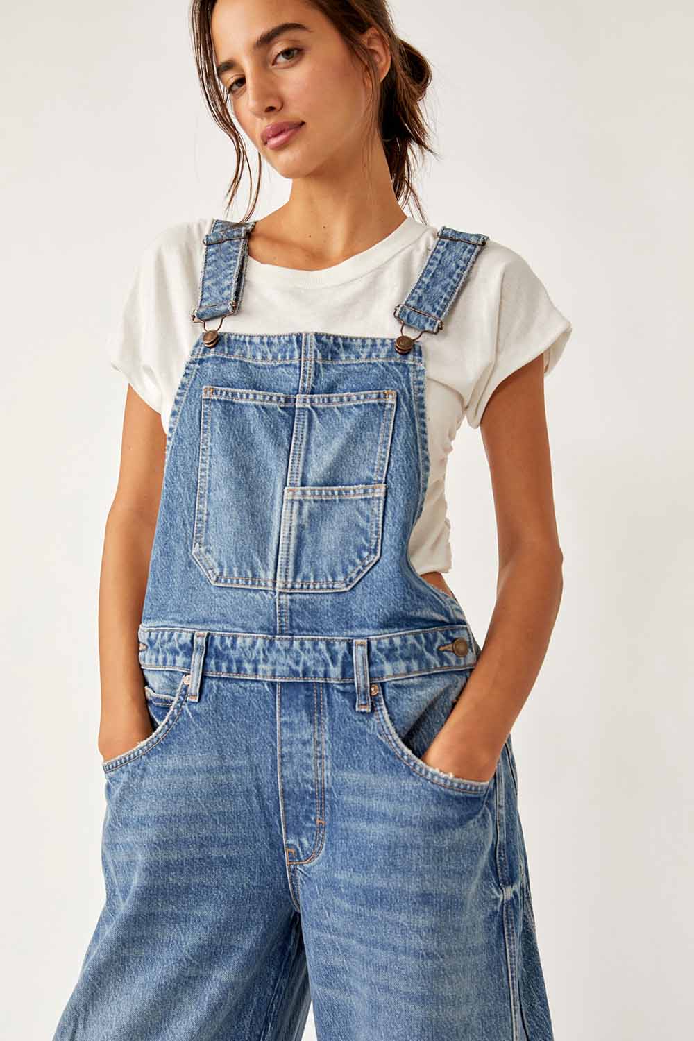 Free People - Good Luck Overall - Ultra Light Beam - Detail