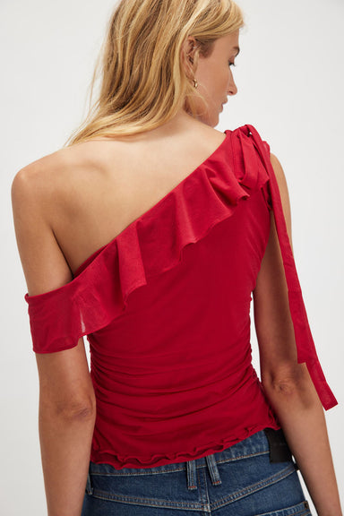 free people isla one shoulder wild berry back