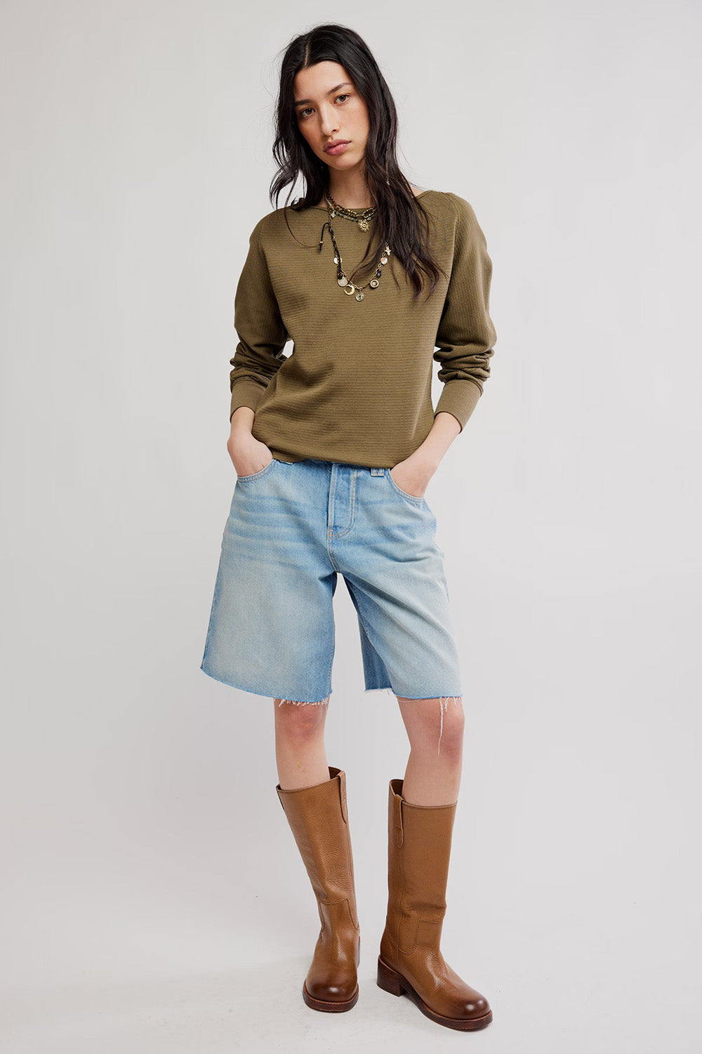 free people jess long sleeve beech leaves 