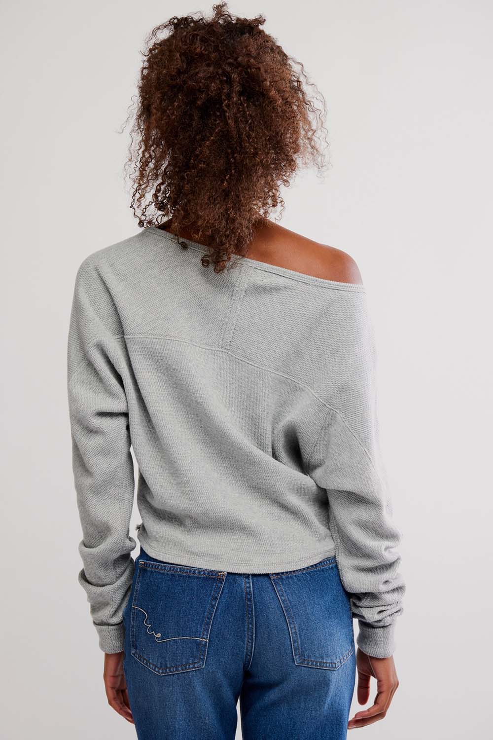 free people jess long sleeve heather grey back
