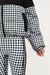 free people jojo puffer slate gingham detail