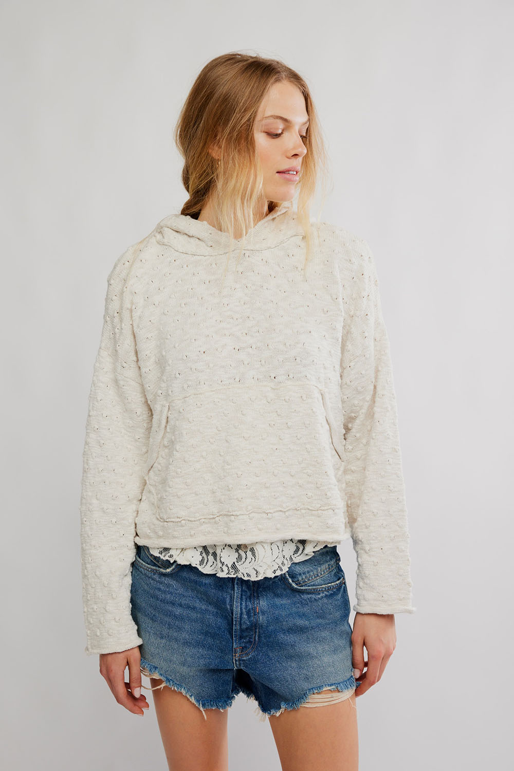 free people lake side hoodie marshmallow front