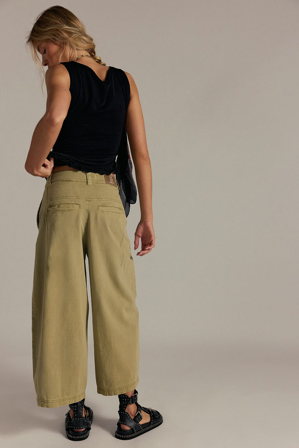 free people laydown chino aloe back