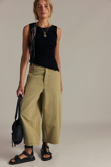 free people laydown chino aloe front