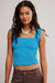 free people love letter cami hyper teal front