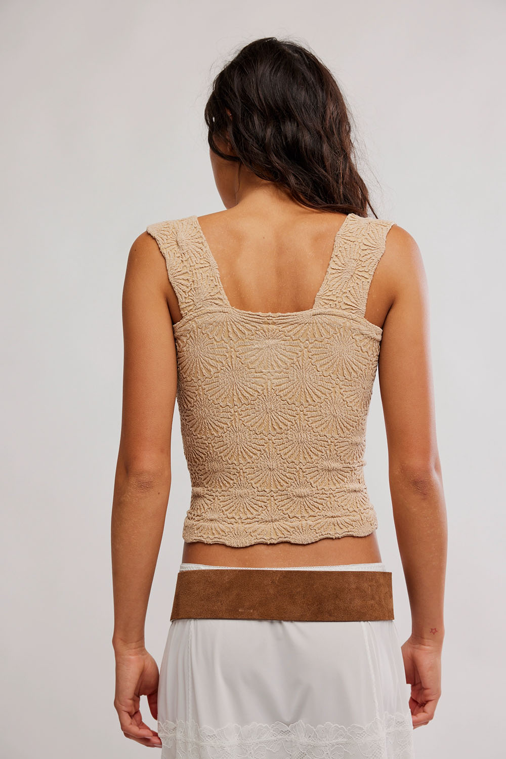 free people love letter cami oat latte back