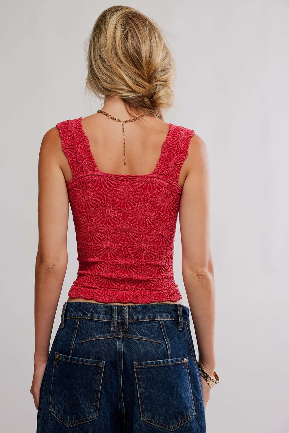free people love letter cami salsa back