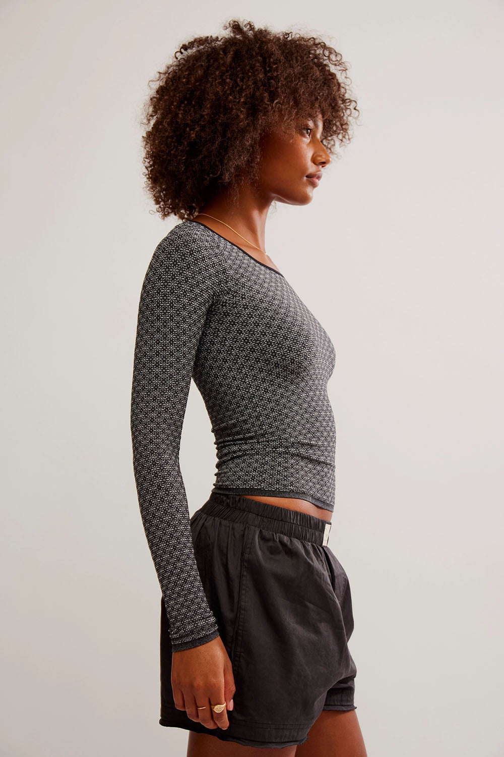 Free People - Love Letter LS - Black - Side