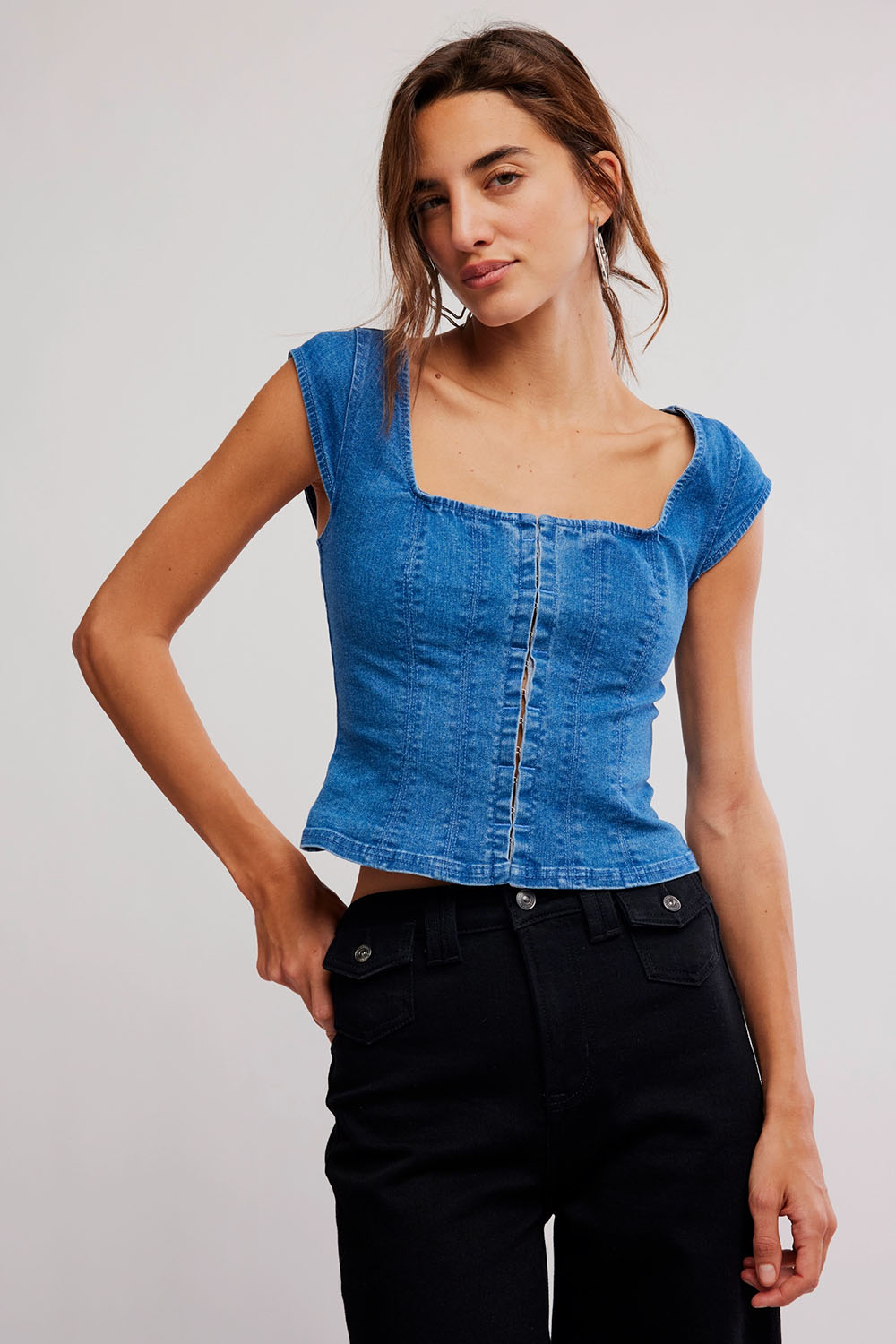 free people marilyn denim corset skylight front
