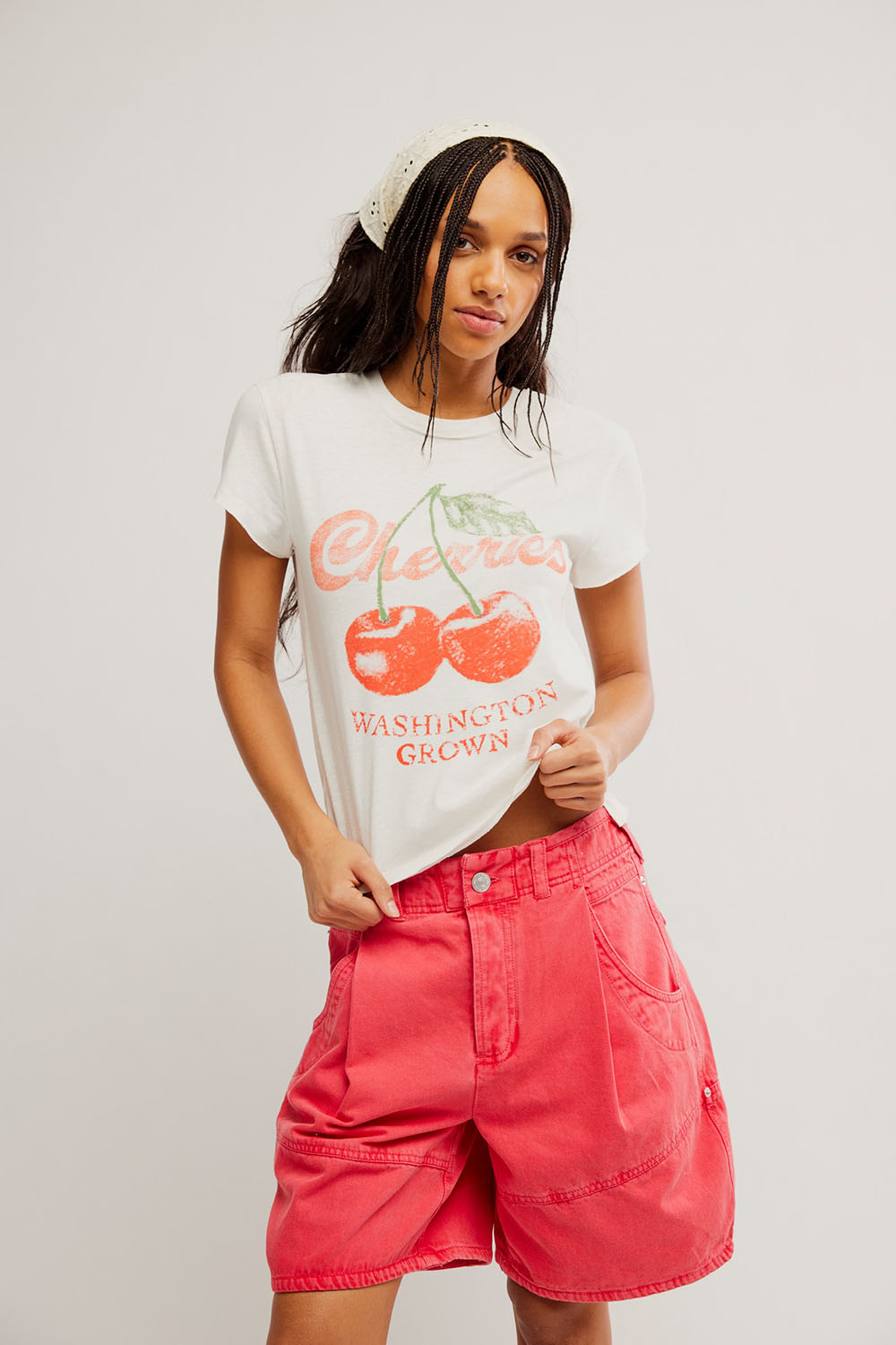 free people nova graphic tee cherry combo front