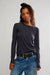 Free People - Nova Tee LS - Black - Front