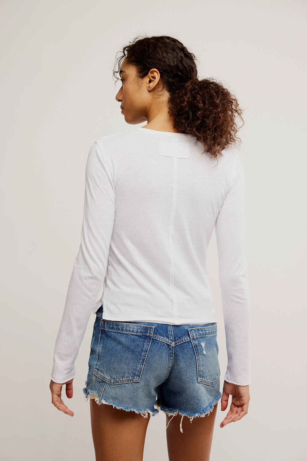 Free People - Nova Tee LS - Ivory - Back