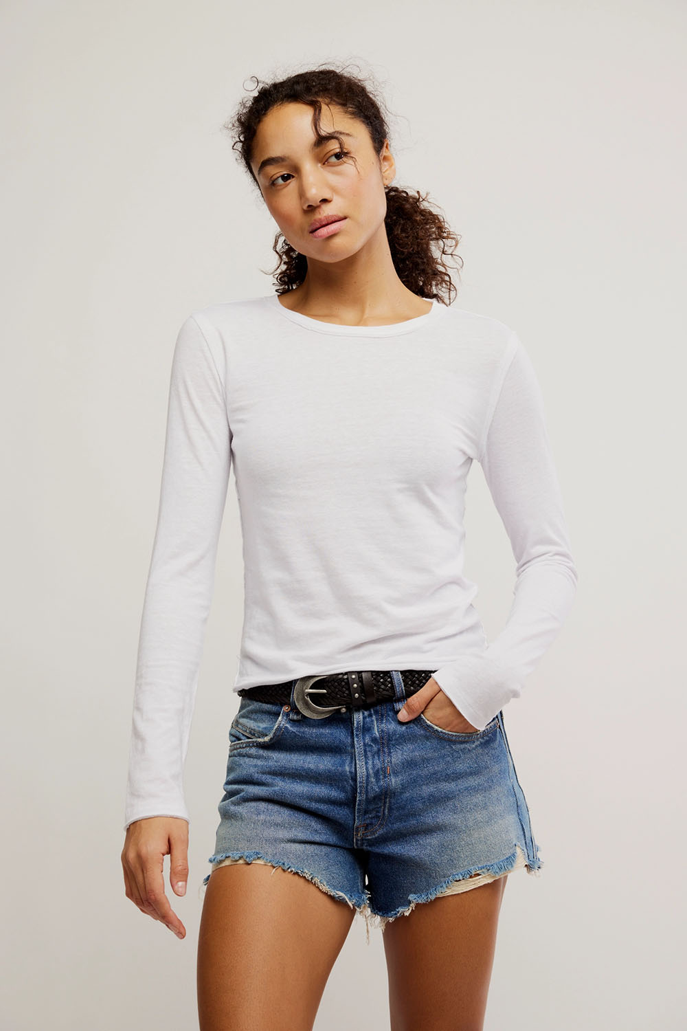 Free People - Nova Tee LS - Ivory - Front
