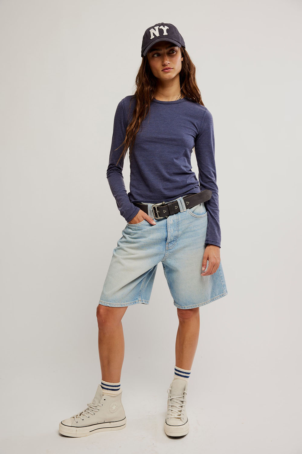 free people nova tee ls peacoat