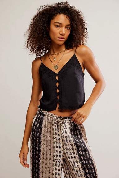 Free People - Pieces of You Cami - Black - Front