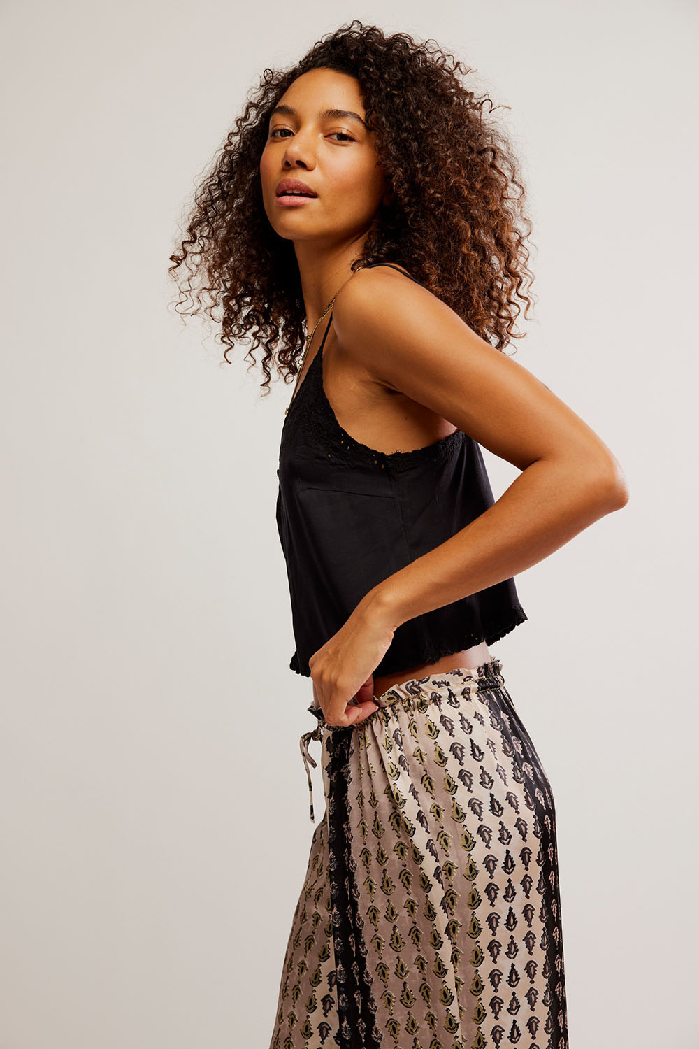 Free People - Pieces of You Cami - Black - Side