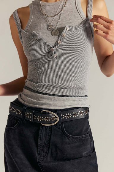 free people preston stud belt black model