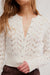 free people pretty in pointelle cardi ivory detail